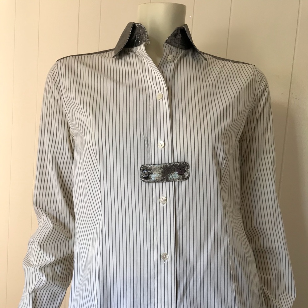 Dolce & Gabanna Pinstriped  Blouse Size 40
